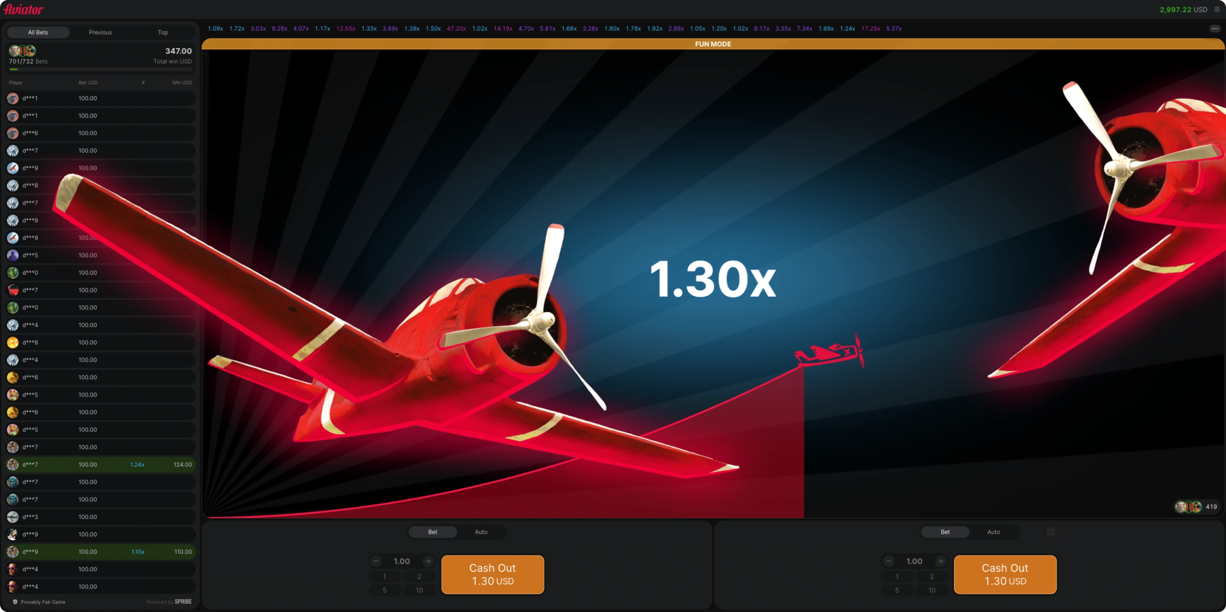 Aviator Play Mode
